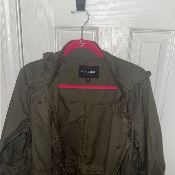 Fashion Nova Olive Utility Jacket - Picture 5 of 9